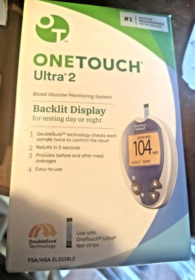 One Touch Ultra  2 Glucose Meter Monitoring System Backlit Display EXP 11/28