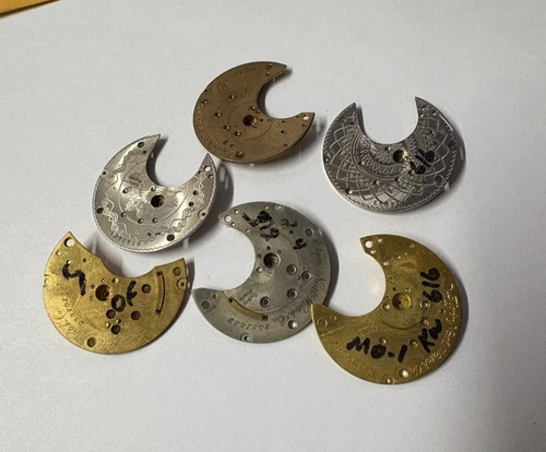 ELGIN 18 SIZE POCKETWATCH LOWER PLATES WITH BALANCE JEWELS ----- BOX 46