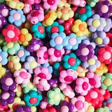 100pcs 16mm Acrylic Flower Beads Multicolor for Jewelry Making  Crafts