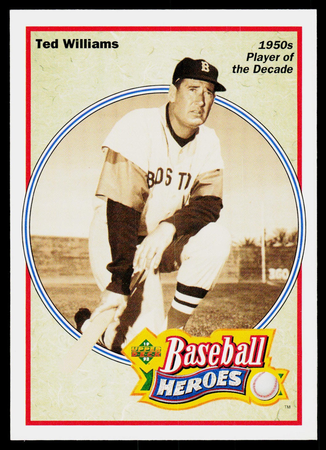 1992 Upper Deck #NNO Ted Williams Baseball Heroes: Ted Williams Box Bottoms