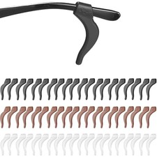30 Pairs Eyeglasses Retainers Eyeglass Ear Grips Sports Ear Black white brown