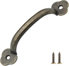 12 Pcs Barn Door Handles, 3.2 in Hole Center Gate Handle, Bronze 4 Inch Total