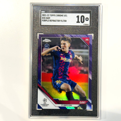 2021-22 Topps Chrome #25 Gavi Purple Refractor Rookie Rc /250 SGC 10