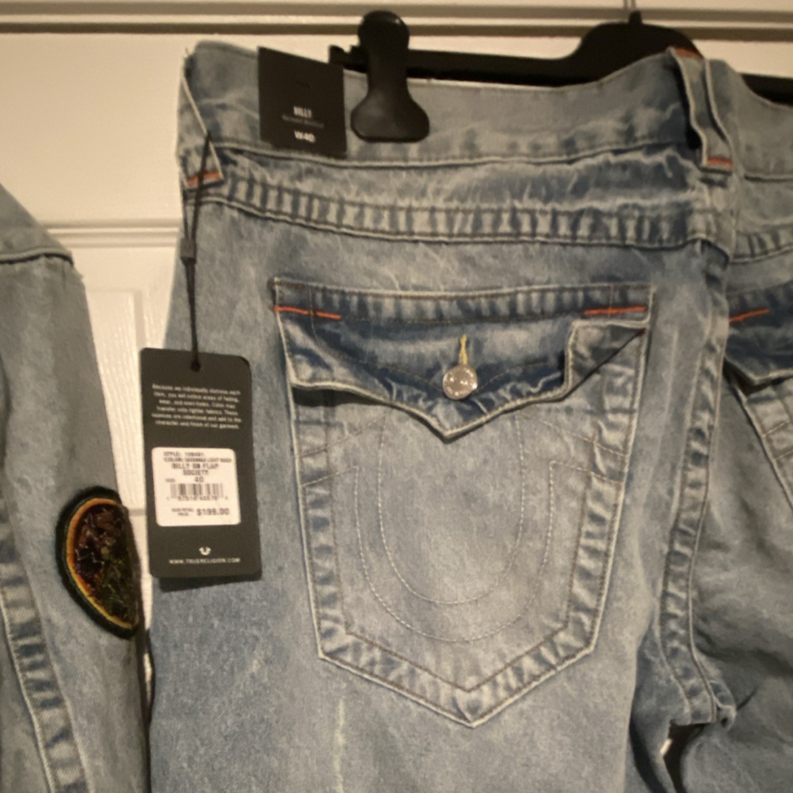 Mens True Religion Society Club Light Wash Denim Jacket & Jeans NWT $399 Set XL  thumbnail 14