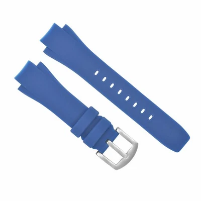 24MM RUBBER BAND STRAP FOR IWC AQUATIMER 3719, 371918 WATCH FAMILY CHRONO BLUE - Photo 1/4