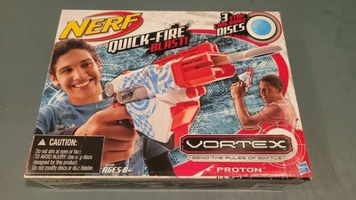 NERF Vortex Proton Disc Shooter New in Box - White