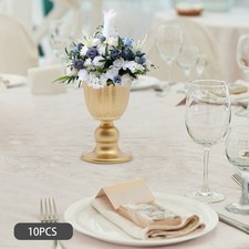 10x Metal Flower Trumpet Vases DIY Elegant Wedding Tabletop Centerpieces Vases