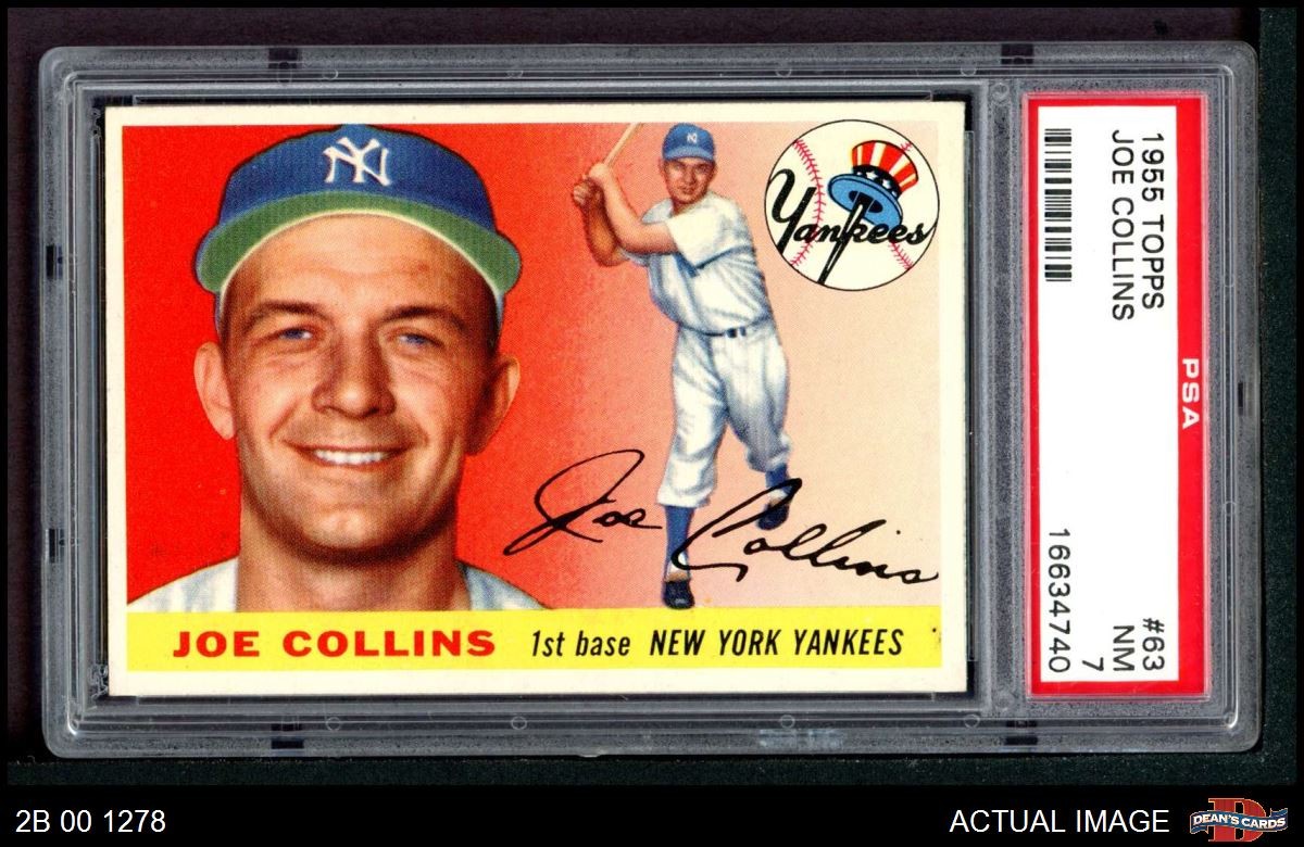 1955 Topps #63 Joe Collins Yankees PSA 7 - NM