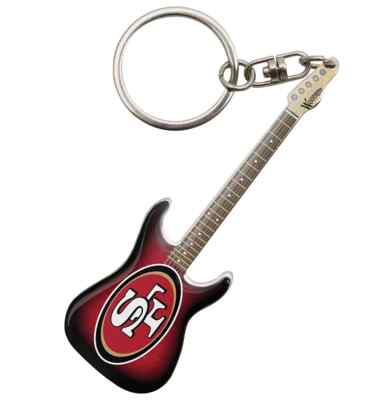 San Francisco 49ers Electric Guitar Key Chain NEW NFL licensed NWT