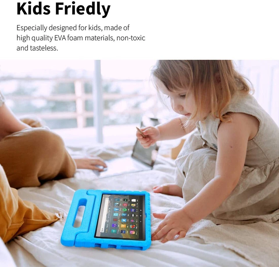 Funda con Soporte para Niños con Mango + Protector de Pantalla para Tablet Amazon Fire 7" (2022) Foto 2 de 4