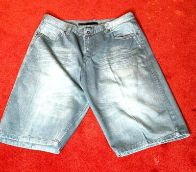Vintage Roca Wear Mens Green Denim  Shorts Size 42W 