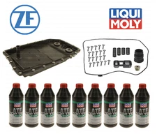 Transmission Service Kit 9L ATF+Oil Pan+Filter+Gaskets+Bolts+Sleeves OEM for BMW