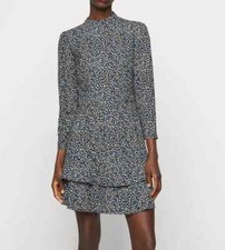DOROTHY P3RKINS DITSY PRINT HIGH NECK MINI DRESS PETITE FIT (ref 473) SALE