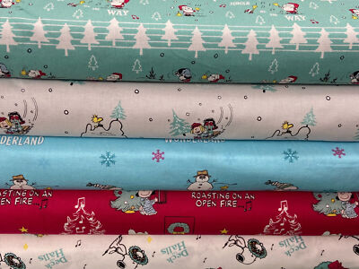 Schultz Snoopy & Friends Peanuts Weihnachten Baumwollstoff 1/4 Meter * Woodstock