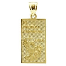 Religious 14K Yellow Gold Mi Primera Communion My First Communion Pendant