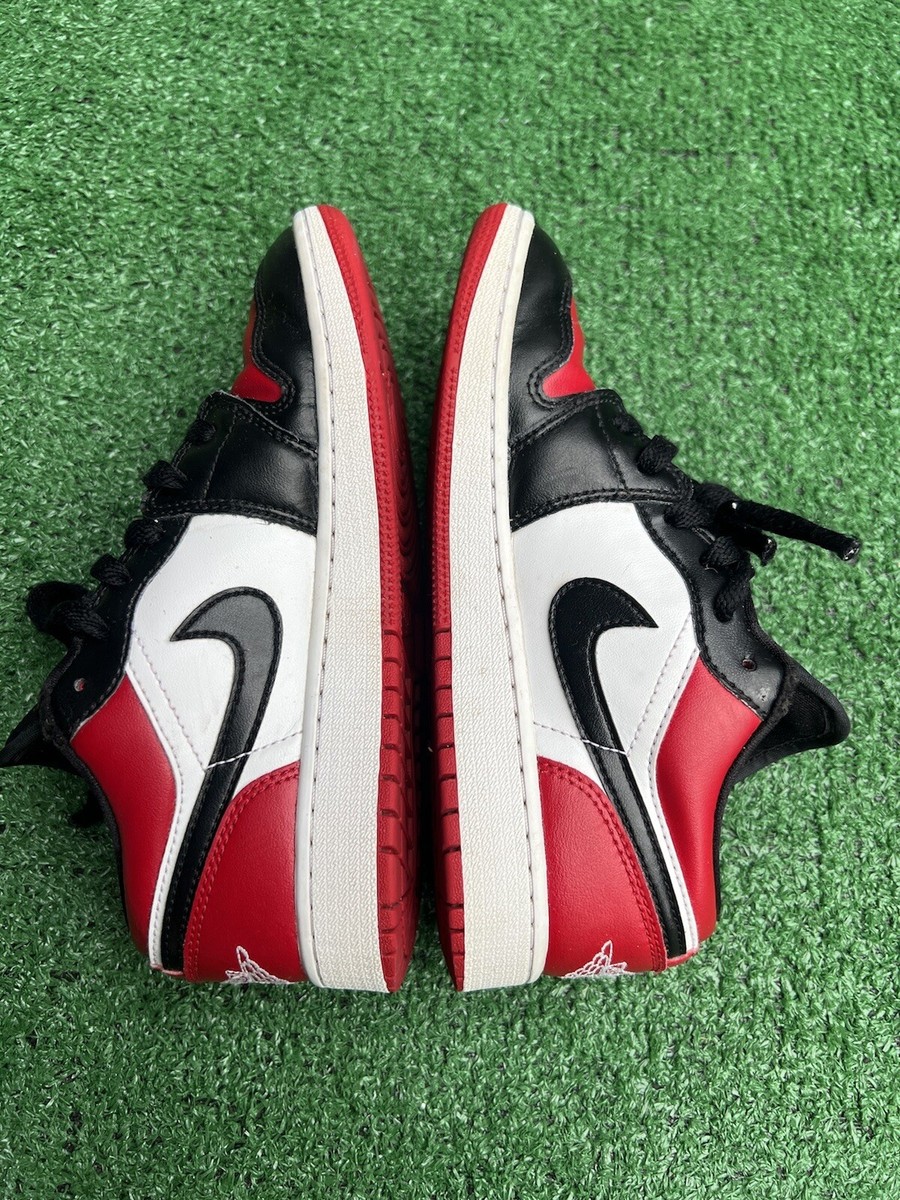 SAMPLE Nike Air Jordan Low GS Bred Toe Black Red Size