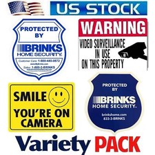 Mixed Lot 4 Home Window security Alarm Surveillance Camera Warning Stickers Set