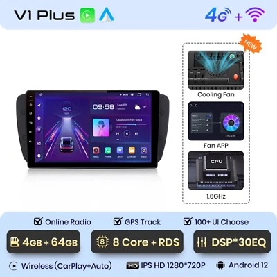 Autoradio Android Pour Seat Ibiza 6j 2009-2013, 4G+ 64GB 8 Core Carplay sans Fil - Photo 1/4