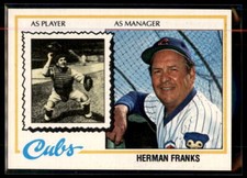 1978 Topps Herman Franks MGR #234 Chicago Cubs
