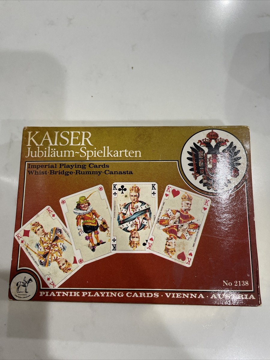 SET 2 Kaiser Jubilaum Spielkarten Piatnik Imperial Playing Cards  