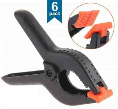 6 X KUNSTSTOFF FEDERKLAMMERN GRIFFE CLIPS MARKTSTAND 2'' MICRO KLEIN NYLON BASTELN