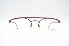 Vintage Genny 518 5013 58 19 135 Brown Half-Frame Glasses Eyeglasses NOS