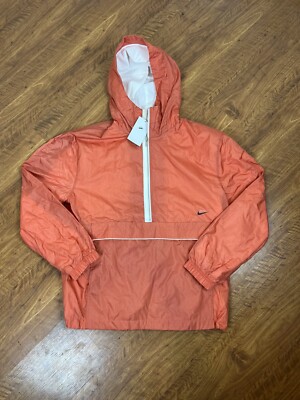 Nike Sportswear Lined Anorak Jacket Orange DM6696-827  Mens Size Large