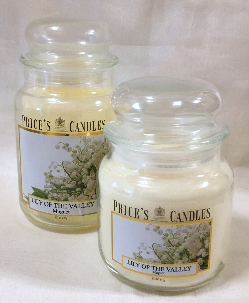 Scented Candle Lily of the Valley in Glass M-L 65-150hr Burning Time