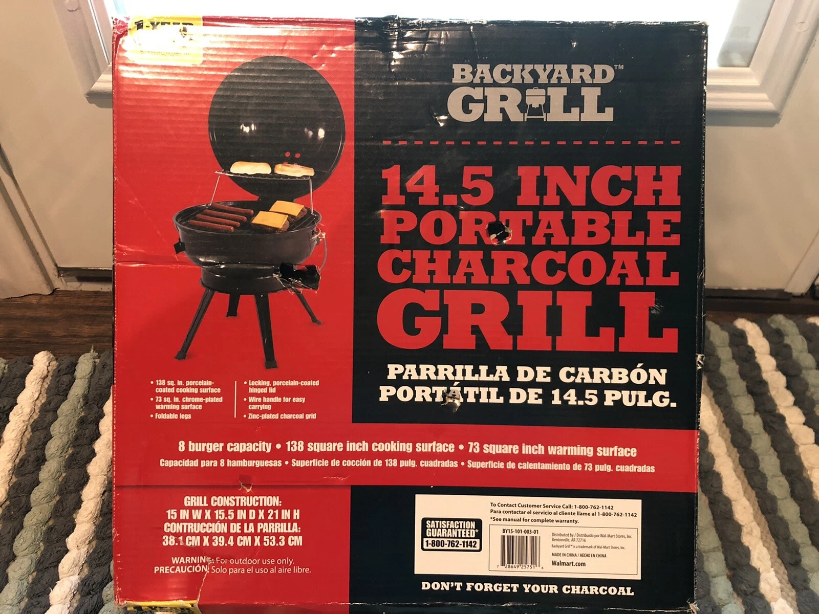 Portable Grill Charcoal BBQ Outdoor Cooking Barbecue Backyard Party Grilling 14”