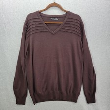 Travis Mathew sweater mens XL virgin wool V-Neck Golf Sweater