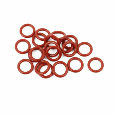 20Pcs Red 9x1.5mm Silicone Rubber Gasket O Ring Sealing Ring Heat Resistant KD
