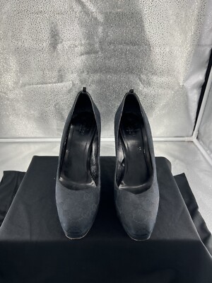 GUCCI ブラック スエード ハイヒール Gucci Signoria slingback pump in black patent leather