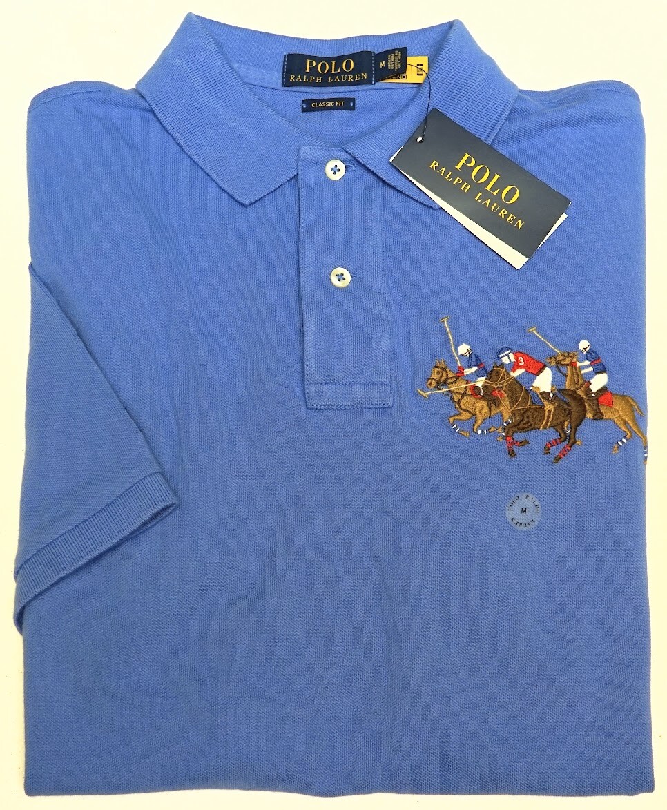 Polo Ralph Lauren Short Sleeve Classic Fit Shirt Mens Blue 100