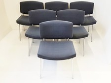 SUITE DE 6 CHAISES CONSEIL DE PIERRE GUARICHE POUR MEUROP 1960 VINTAGE 60S 60'S