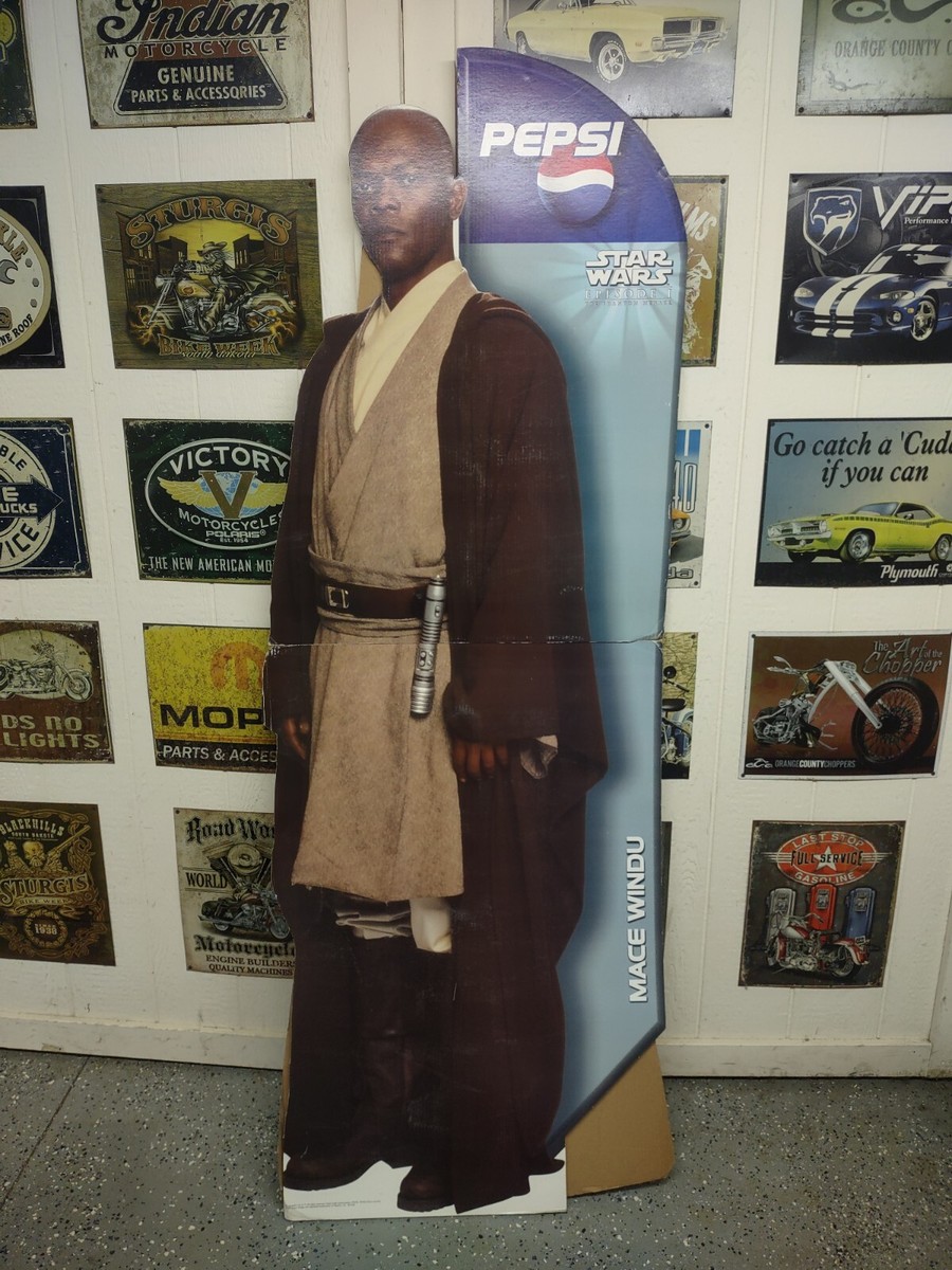 Star Wars Episode I Mace Windu Pepsi Cardboard Standee 7' Tall