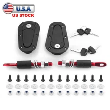 Universal Racing Car Flush Mount Quick Release Hood Latch Pin w/ Key Locking Kit