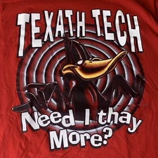 Vintage Texas Daffy Duck Looney Tunes T Shirt NCAA