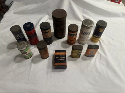 Vintage Tire Patch Kit: Ace, Camel, Allstate, Wards, Wizard (12) : Tin/cardboard