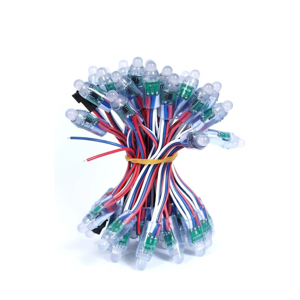 50pcs/Set DC12V 12MM WS2811 RGB Pixels Digital Individually Addressable Diffused - image 2 of 4