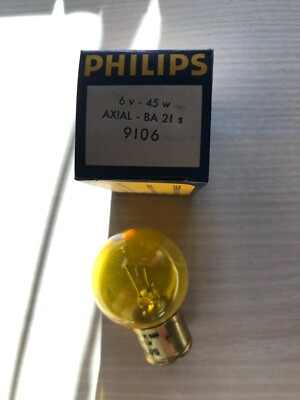 Ampoule Sully 6V 45W BA21S P145 - Jaune - Neuf Collection