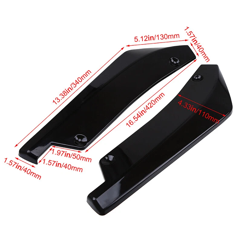 Difusor divisor labial traseiro preto brilhante para Mercedes-Benz W205 W204 W203 - Imagem 3 de 4