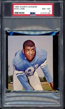 1964 Kahn's Wieners Football Dick Lane PSA 8