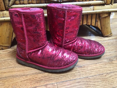 ugg red sequin boots