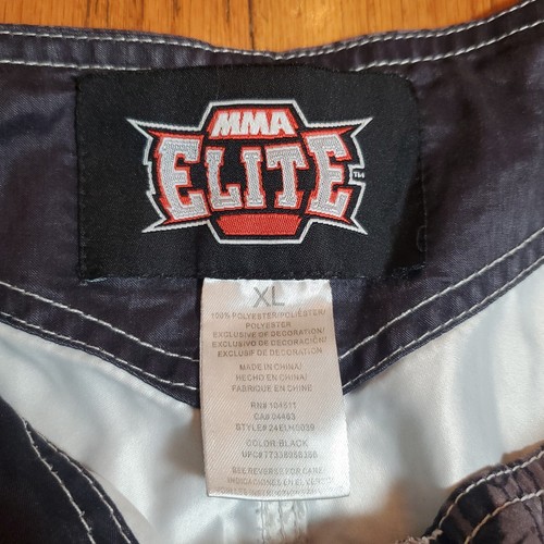 MMA Elite Board Shorts Men's XL Used BLACK White - Picture 2 of 3