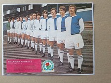 BLACKBURN ROVERS 1971-72 LEGENDS HAND-SIGNED (2) CLUB-CRESTED PHOTOCARD