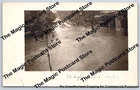Flood Waters Rushing Down Street MAPLEWOOD New Jersey RPPC Disaster Photo ~1910s