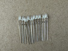 10 New Frosted 3mm White 8v 12v Grain-of-wheat Led Light 10v Lamp Bulb Bare Wire 10 New Frosted 3mm White 8v 12v Grain-of-wheat Led Light 10v Lamp Bulb Bare Wire
