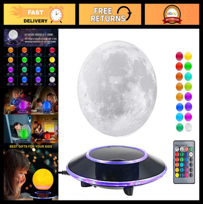 Levitating Moon Lamp - Floating 16 Colors LED Night Light for Home & Office Deco