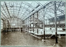 Sutro Baths San Francisco California CA Photograph Trapeze Diving Sign c 1896