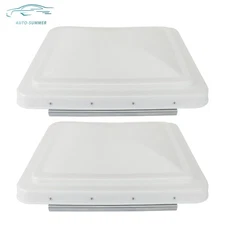 2pcs For Camper RV Trailer Universal White 14" x 14" Replacement Roof Vent Cover